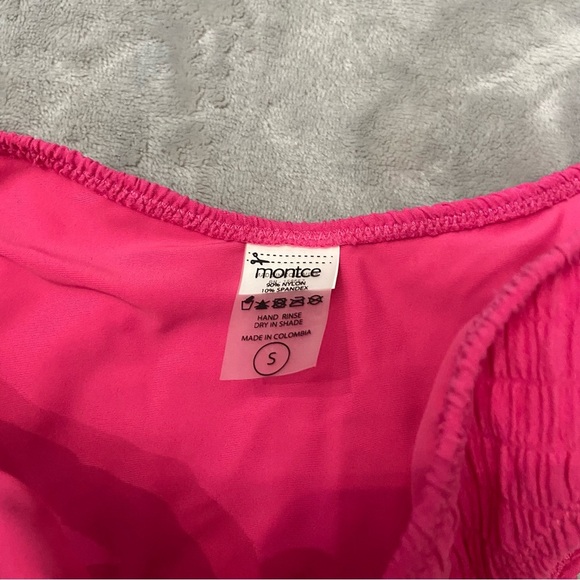 New! Montce lily hibiscus zig zag stitch scrunch bikini bottoms 27837 - Picture 10 of 10